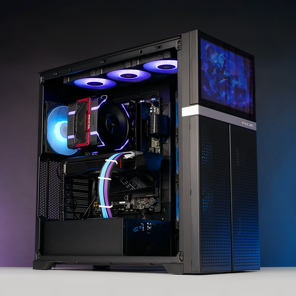 Valkyrie VK-02 Mid Tower ATX PC Case with LCD Screen