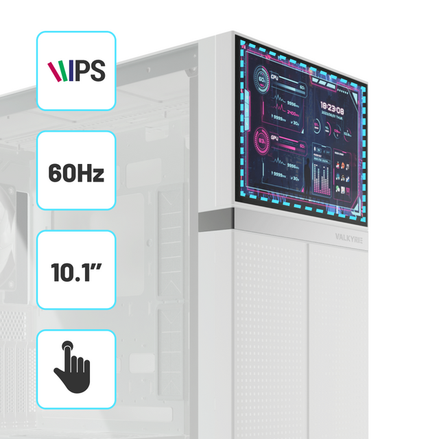 Valkyrie VK-02 Mid Tower ATX PC Case with LCD Screen