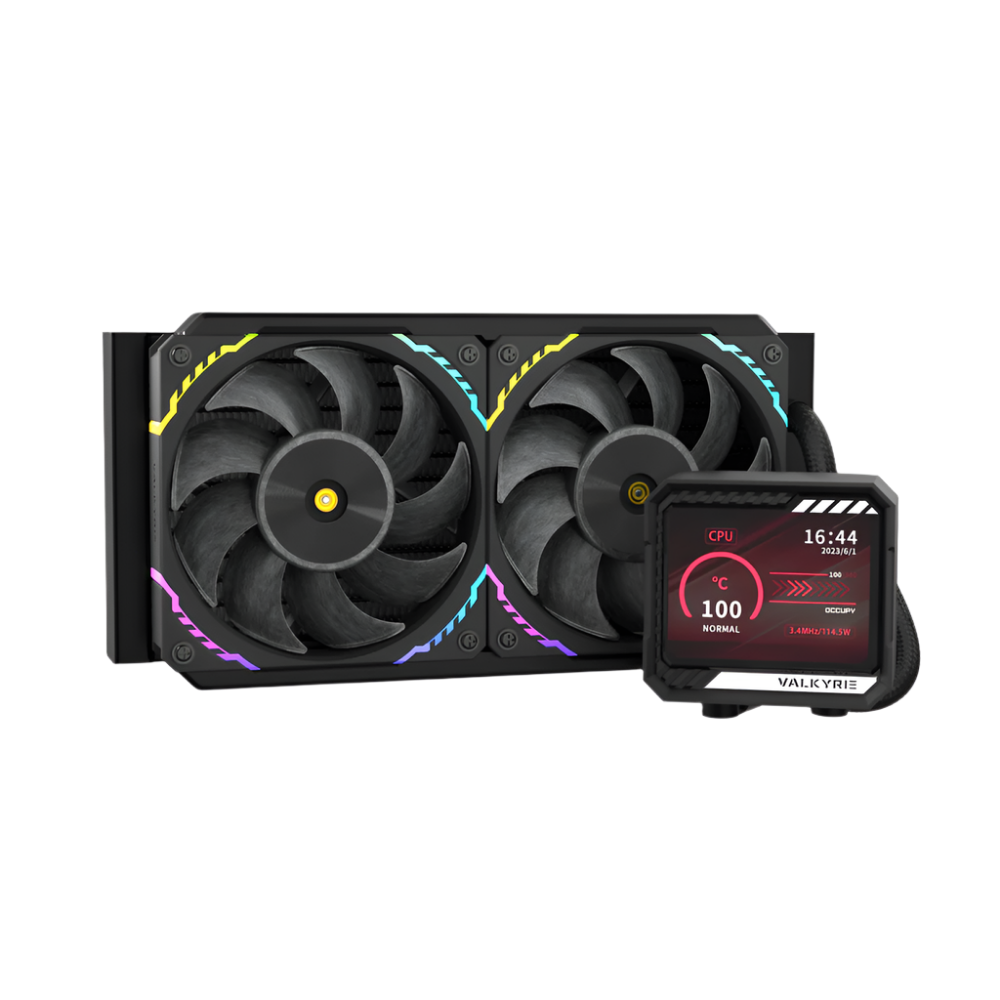 Valkyrie V240 AIO CPU Liquid Cooler with LCD Screen
