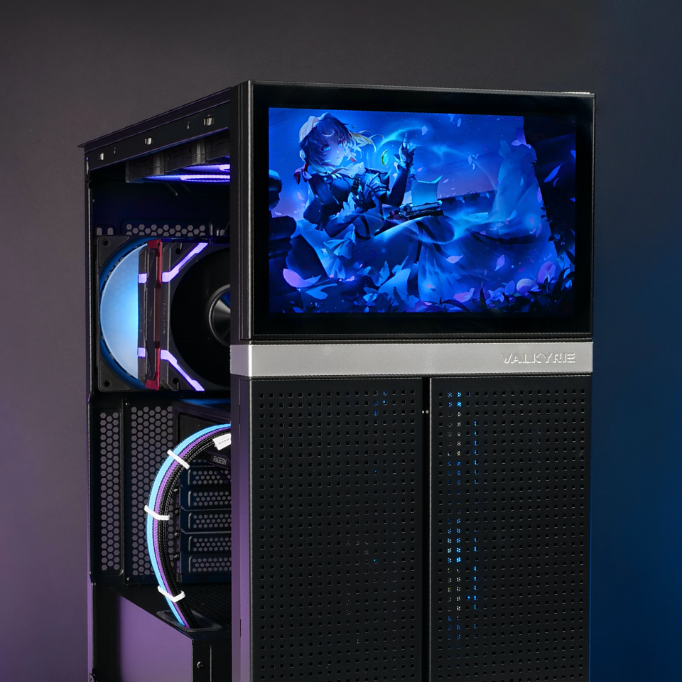 Valkyrie VK-02 Mid Tower ATX PC Case with LCD Screen